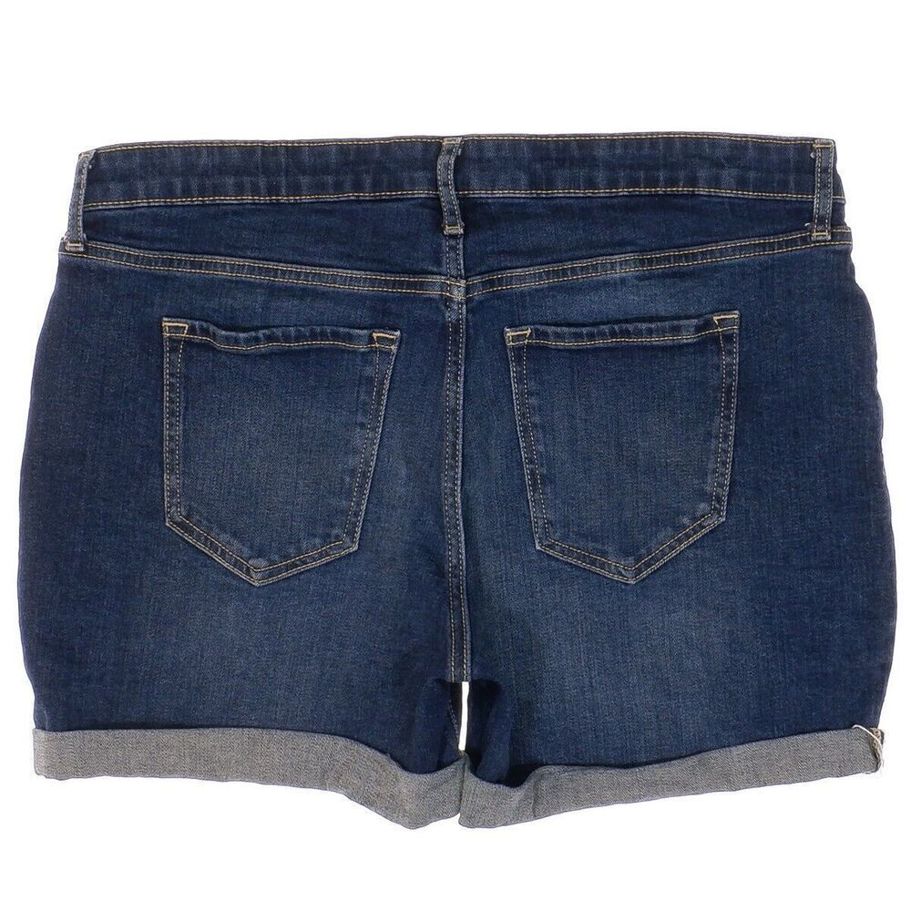 Gap Outlet Shorts Womens Size 10/30 Girlfriend Cuffed Blue Denim Measures W34 - Picture 2 of 7